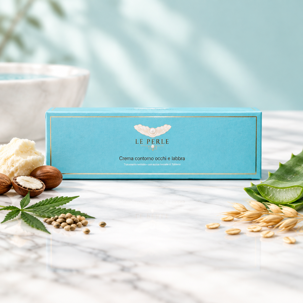 Crema contorno occhi e labbra Le Perle con karité, canapa, avena e aloe